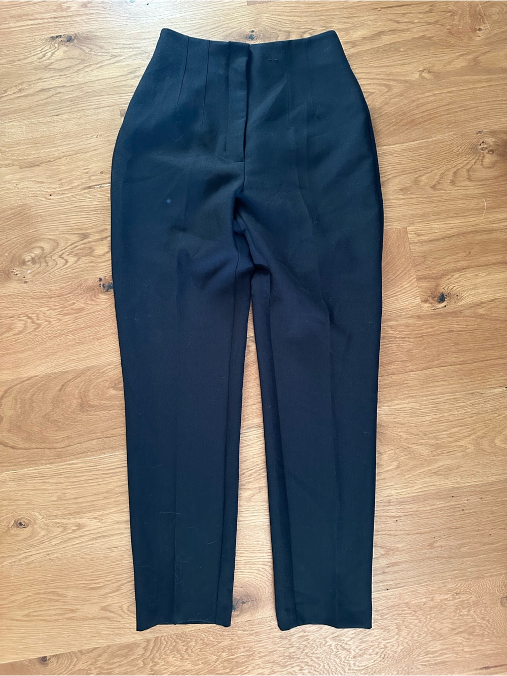 Abercrombie & Fitch Black High-Rise Straight Leg Pants